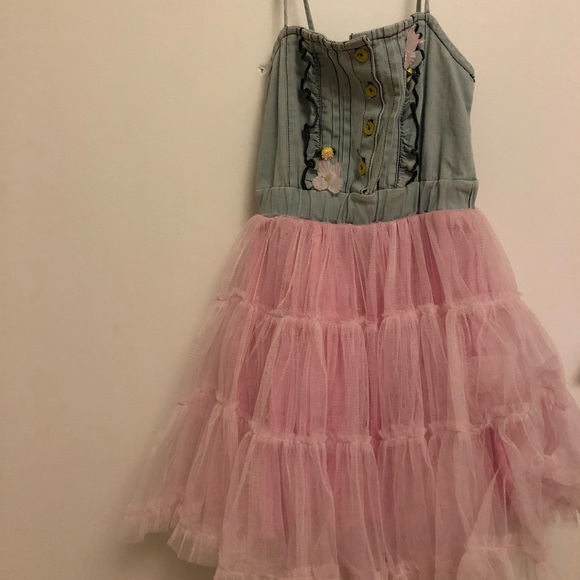 Pink tutu dress with buttons on the top - Picture 1 of 2